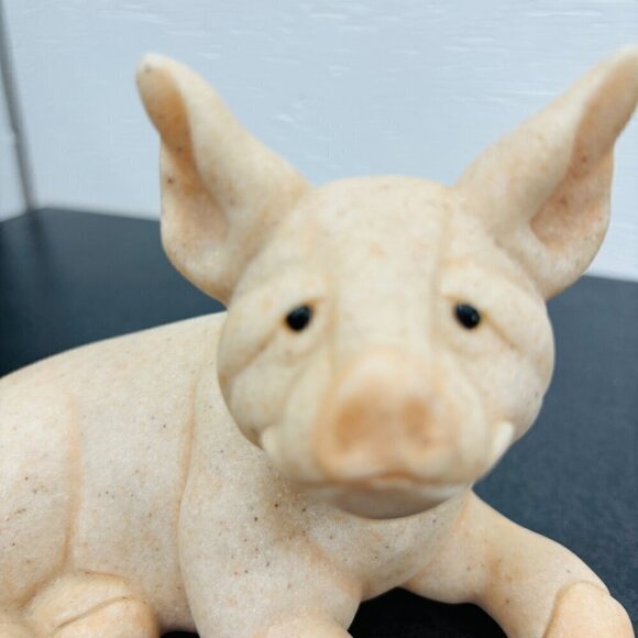 Quarry Critters "Pickle" the pig figurine by Second Nature Designs @2000 - Picture 7 of 9